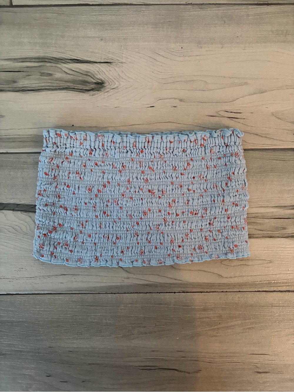 Urban Outfitters blue and red floral tube top